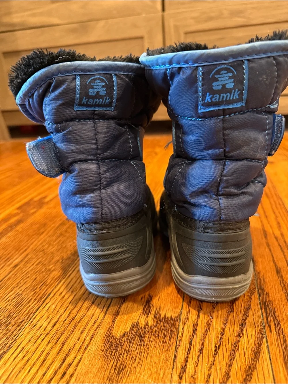 Kamik Navy and Light Blue Kids Winter Boots